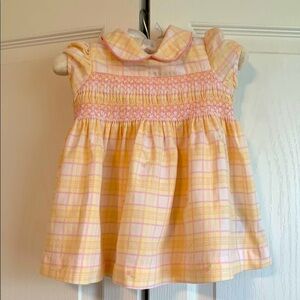 Laura Ashley Check Smocked Baby Dress